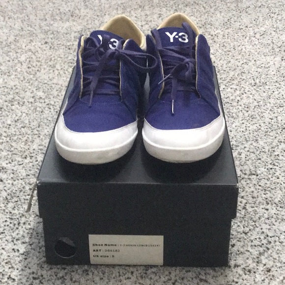 Y-3 Men's Purple and White Sneakers  Size US 8.5 - Picture 2 of 9